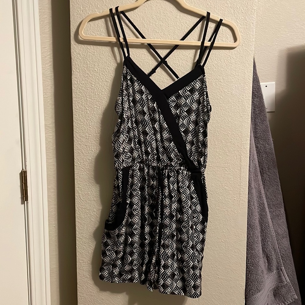 Black and white romper